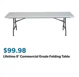 Sam's Club Lifetime 8' Commercial Grade Folding Table offer