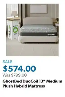Sam's Club GhostBed DuoCoil 13 Medium Plush Hybrid Mattress offer