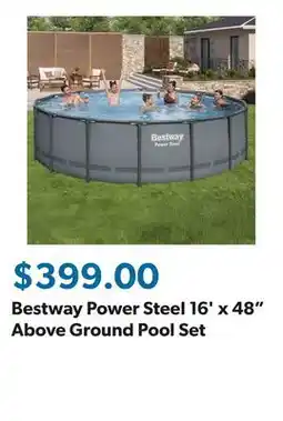 Sam's Club Bestway Power Steel 16' x 48 Above Ground Pool Set offer