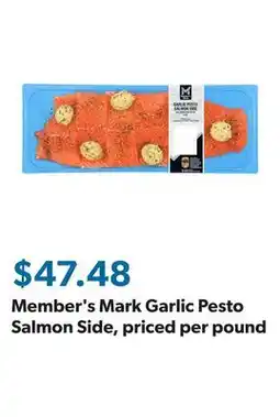 Sam's Club Member's Mark Garlic Pesto Salmon Side, priced per pound offer