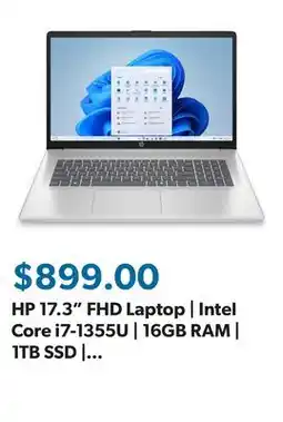 Sam's Club HP 17.3 FHD Laptop | Intel Core i7‑1355U | 16GB RAM | 1TB SSD | Windows 11 Home offer