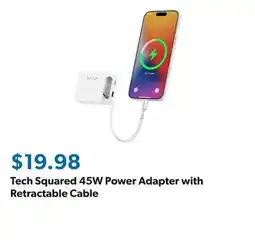 Sam's Club Tech Squared 45W Power Adapter with Retractable Cable offer