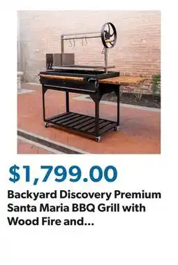 Sam's Club Backyard Discovery Premium Santa Maria BBQ Grill with Wood Fire and Charcoal Grill offer