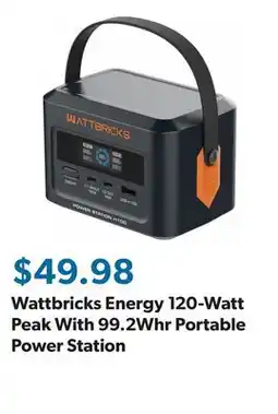 Sam's Club Wattbricks Energy 120-Watt Peak With 99.2Whr Portable Power Station offer