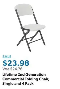 Sam's Club Lifetime 2nd Generation Commercial Folding Chair, Single and offer