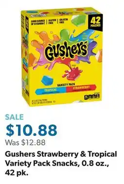 Sam's Club Gushers Strawberry & Tropical Variety Pack Snacks, 0.8 oz., 42 pk offer