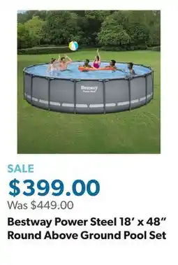 Sam's Club Bestway Power Steel 18' x 48 Round Above Ground Pool Set offer
