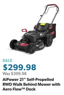 Sam's Club AiPower 21 Self-Propelled RWD Walk Behind Mower with Aero Flow Deck offer