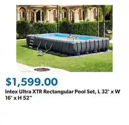 Sam's Club Intex Ultra XTR Rectangular Pool Set, L 32' x W 16' x H 52 offer