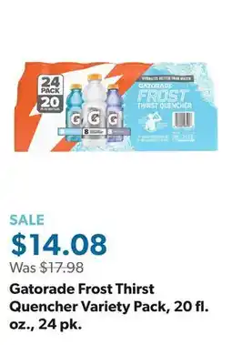 Sam's Club Gatorade Frost Thirst Quencher Variety Pack, 20 fl. oz., 24 pk offer