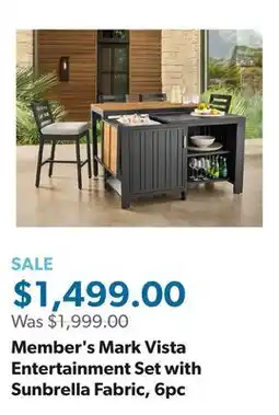 Sam's Club Member's Mark Vista Entertainment Set with Sunbrella Fabric, 6pc offer