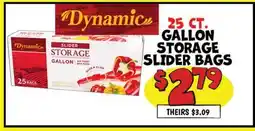 Ollie's GALLON STORAGE SLIDER BAGS offer
