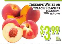 Trade Fair Supermarket Treeripe White Or Yellow Peaches offer