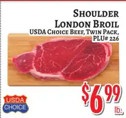 Trade Fair Supermarket SHOULDER LONDON BROIL USDA Choice Beef, Twin Pack, PLU# 226 offer