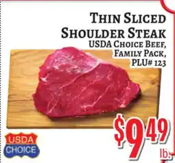Trade Fair Supermarket THIN SLICED SHOULDERS STEAK offer