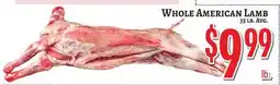 Trade Fair Supermarket WHOLE AMERICAN LAMB offer