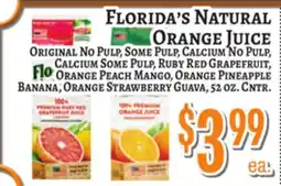 Trade Fair Supermarket FLORIDA'S NATURAL ORANGE JUICE offer