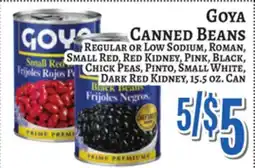 Trade Fair Supermarket Goya CANNED BEANS offer