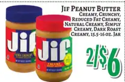 Trade Fair Supermarket Jif PEANUT BUTTER offer