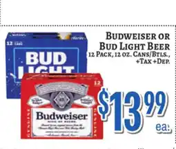 Trade Fair Supermarket BUDWEISER OR BUD LIGHT BEER offer