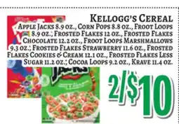 Trade Fair Supermarket Kellogg's CEREAL offer