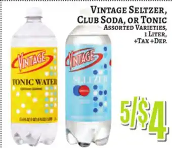 Trade Fair Supermarket Vintage Seltzer, Club Soda, or Tonic offer
