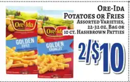 Trade Fair Supermarket Ore-Ida POTATOES or FRIES offer