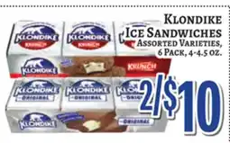 Trade Fair Supermarket KLONDIKE ICE SANDWICHES offer