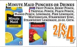 Trade Fair Supermarket MINUTE MAID PUNCHES OR DRINKS offer