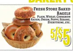 Trade Fair Supermarket FRESH STORE BAKED BAGELS offer