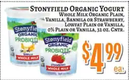 Trade Fair Supermarket Stonyfield Organic Yogurt offer