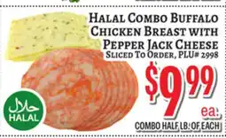 Trade Fair Supermarket HALAL COMBO BUFFALO CHICKEN BREAST WITH PEPPER JACK CHEESE offer