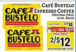 Trade Fair Supermarket CAFÉ BUSTELO Espresso Coffee offer