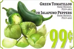 Trade Fair Supermarket GREEN TOMATILLOS OR JALAPENO PEPPERS offer