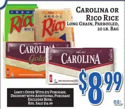 Trade Fair Supermarket CAROLINA OR RICO RICE offer