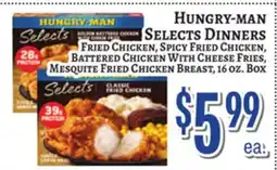Trade Fair Supermarket HUNGRY-MAN SELECTS DINNERS offer