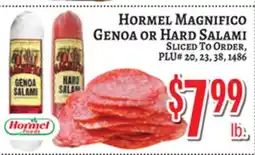 Trade Fair Supermarket HORMEL MAGNIFICO Genoa Or Hard Salami offer