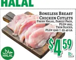 Trade Fair Supermarket BONELESS BREAST CHICKEN CUTLETS offer