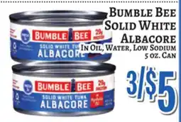 Trade Fair Supermarket Bumble Bee SOLID WHITE ALBACORE offer