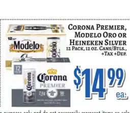 Trade Fair Supermarket Corona Premier, Modelo Oro OR Heineken Silver offer