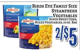 Trade Fair Supermarket Birds Eye Family Size Steamfresh Vegetables offer