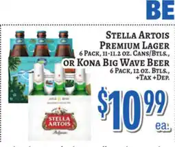 Trade Fair Supermarket Stella Artois Premium Lager OR Kona Big Wave Beer offer