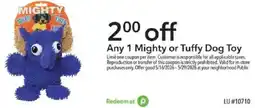 Publix Mighty or Tuffy Dog Toy offer