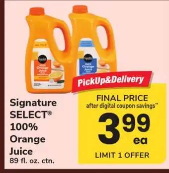 ACME Signature SELECT 100% Orange Juice offer
