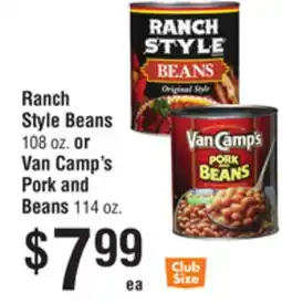Smart & Final Ranch Style Beans or Van Camp's Pork and Beans offer
