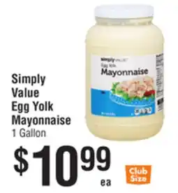 Smart & Final Simply Value Egg Yolk Mayonnaise offer