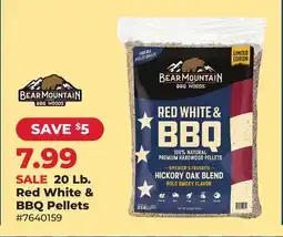Runnings Bear Mountain BBQ Woods 20 Lb. Red White & BBQ Pellets offer