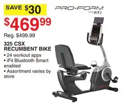 Dunham's Sports 325 CSX RECLINING BIKE offer