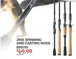 Dunham's Sports JINX SPINNING AND CASTING RODS offer