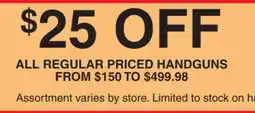 Dunham's Sports ALL REGULAR PRICE HANDGUNS offer